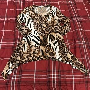 Chaus Tunic Animal Print Small